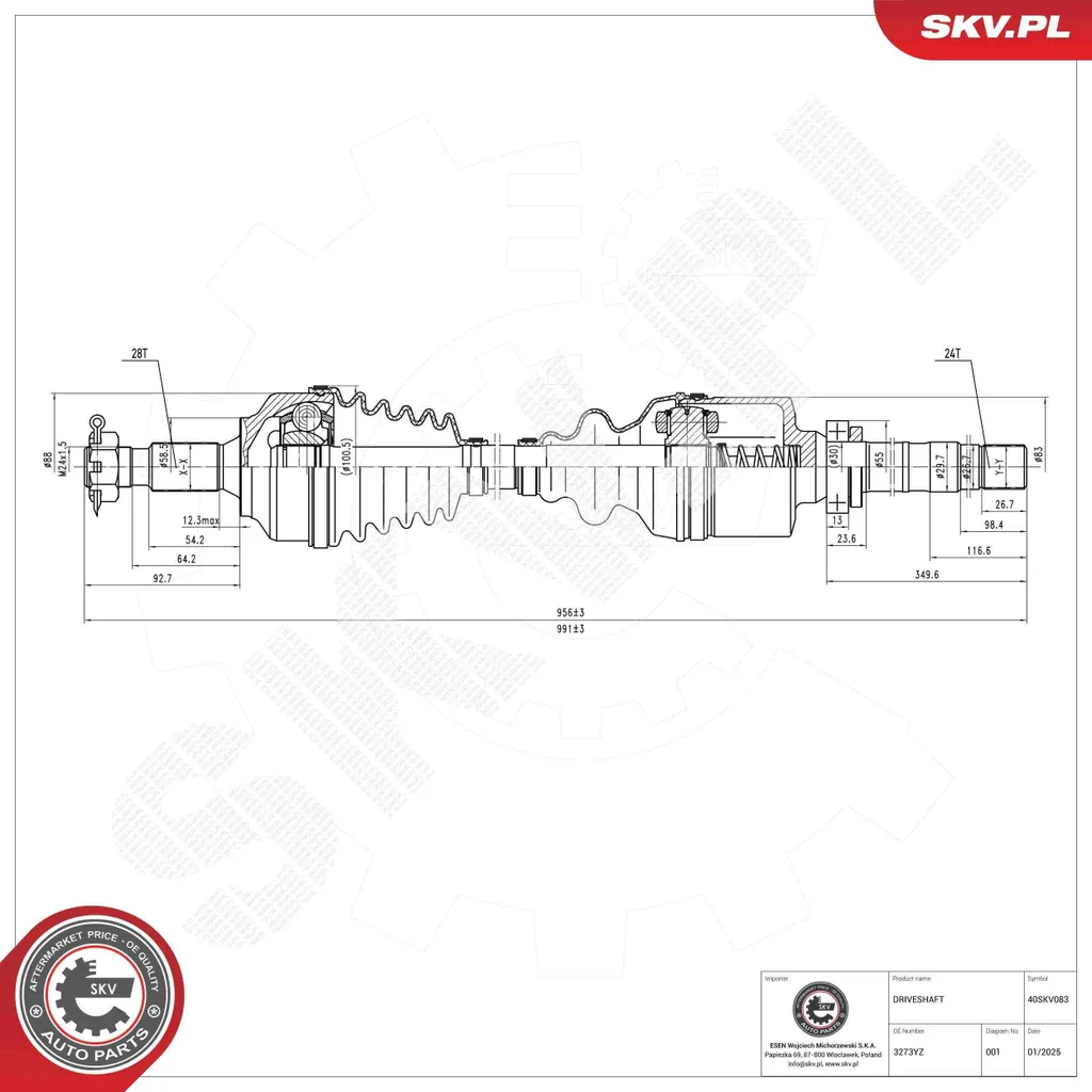 Supprimer les Vibrations : Arbre de Transmission Droit FIAT Scudo