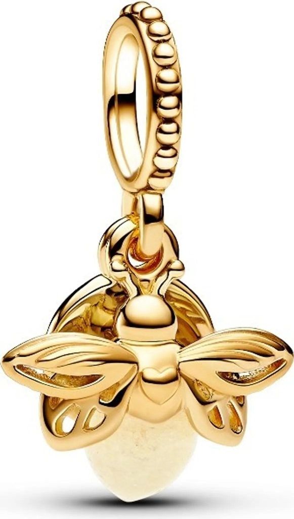 Pandora Charm-Anhänger Glühwürmchen, vergoldet, leuchtet im Produktbild 
