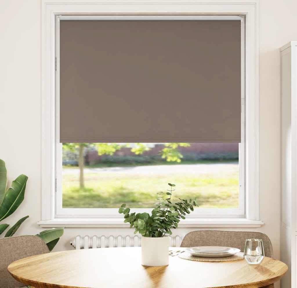 Maison Exclusive - Verdunkelungsrollo Kaffeebraun 110x150 cm Stoffbreite 105,7 cm