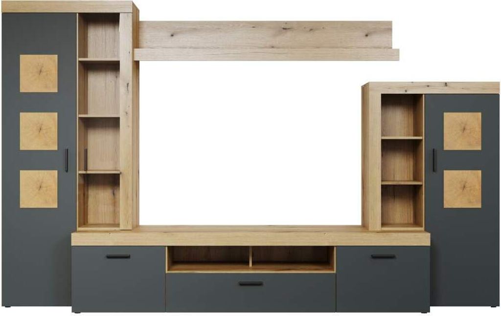 Tyler bibliothèque système chêneReproduction, gris. Image du produit 