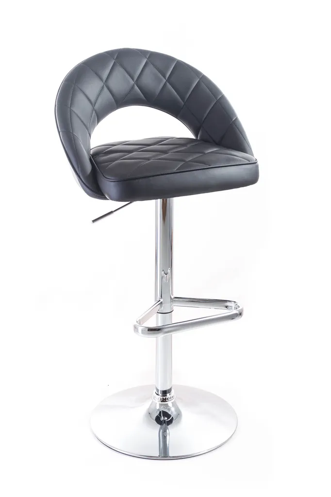 Chaise de bar confortable G21 Aletra contre le mal de dos, simili noir