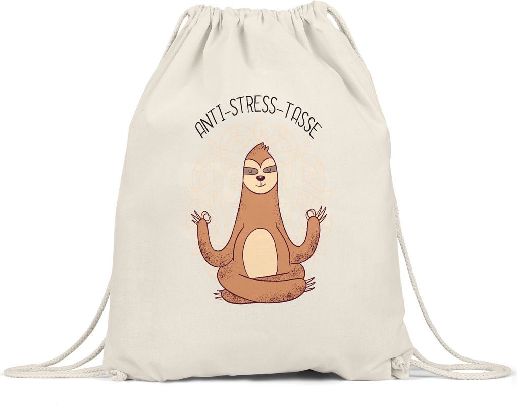 Anti-Stress Turnbeutel Gymsack Meditation Lustig Spruch Produktbild 