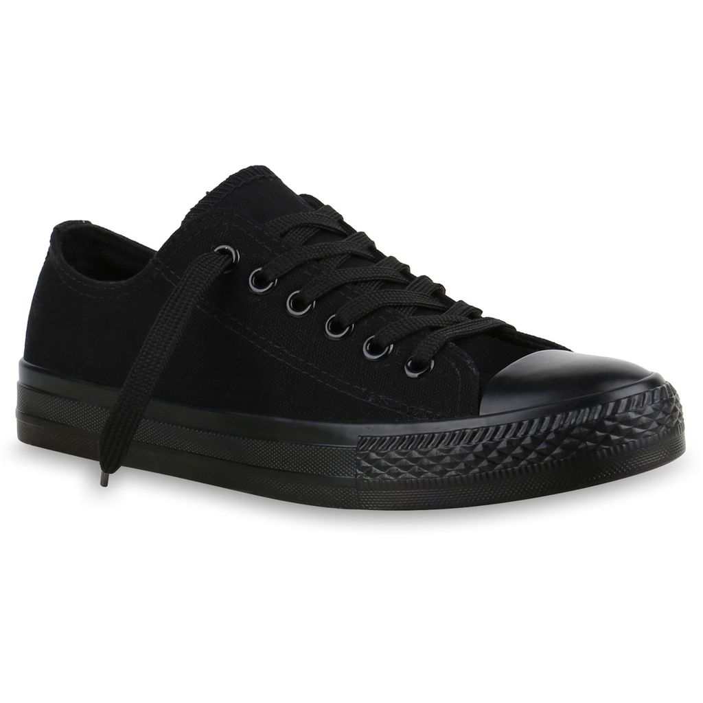 Mytrendshoe Damen Sneakers Trendfarben Schnürer Sportschuhe Freizeit Schuhe 815760, Farbe: Schwarz, Größe: 37