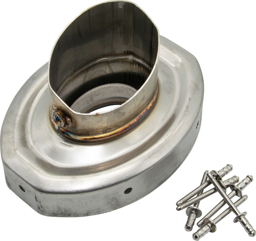 Auspuffblende LeoVince Auspuff-Ersatzteil Kappe Endschalldämpfer, Ø 50mm, rechts für FACTORY R