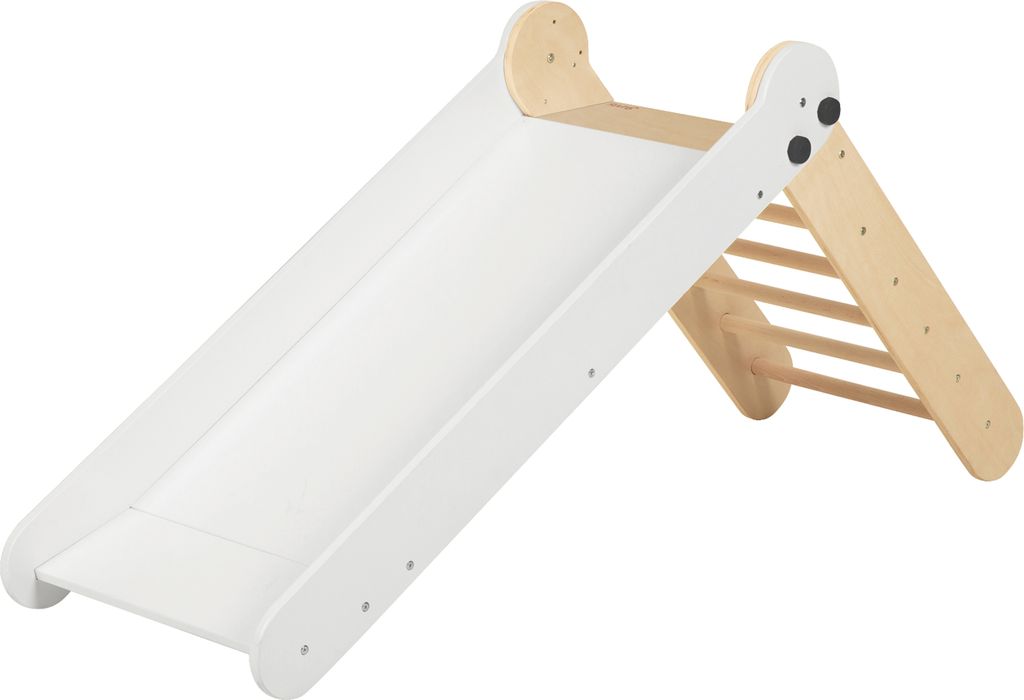 Sunny Bobbie Klappbare Rutsche aus Holz in Naturfarben und Produktbild 
