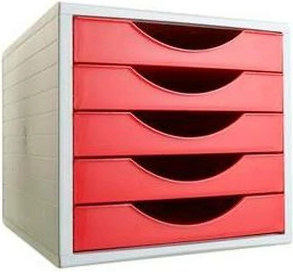 Organizzazione Creativa: ArchivoTec 4000 Rosso 5 Cassetti DIN A4