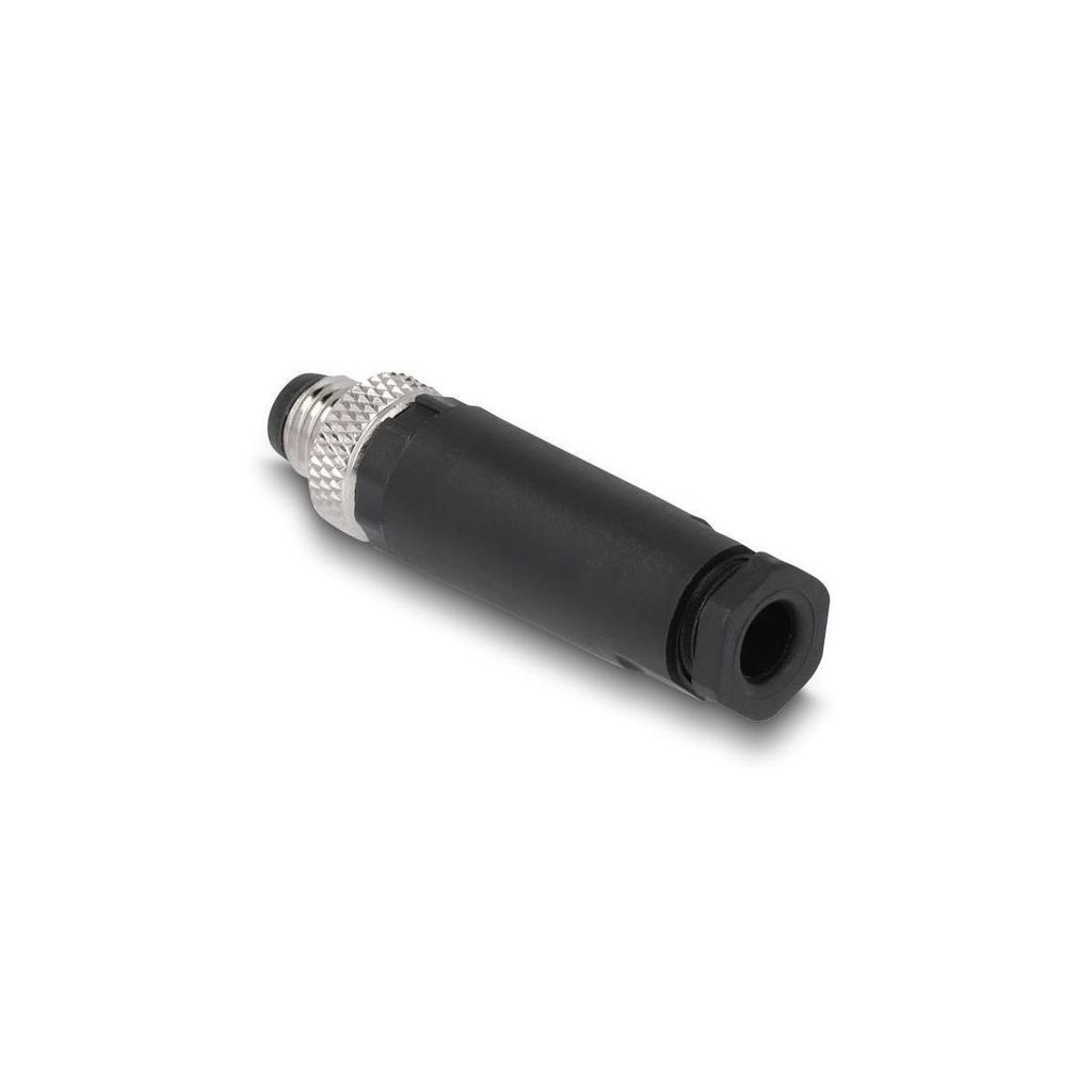 Delock M8 Steckverbinder A-kodiert 3 Pin Stecker zur Montage mit Schraubanschluss
