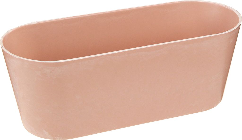 Pflanzschale Oval Kunststoff Rosabraun Deko Set 27×11×10cm Produktbild 