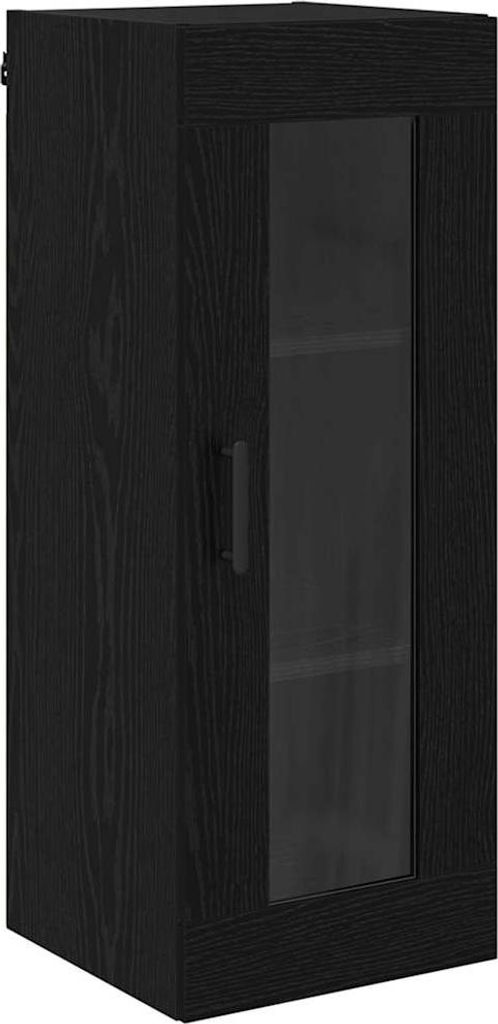 Wandschrank Schwarz Eichen-Optik 34,5 x 34 x 90 cm