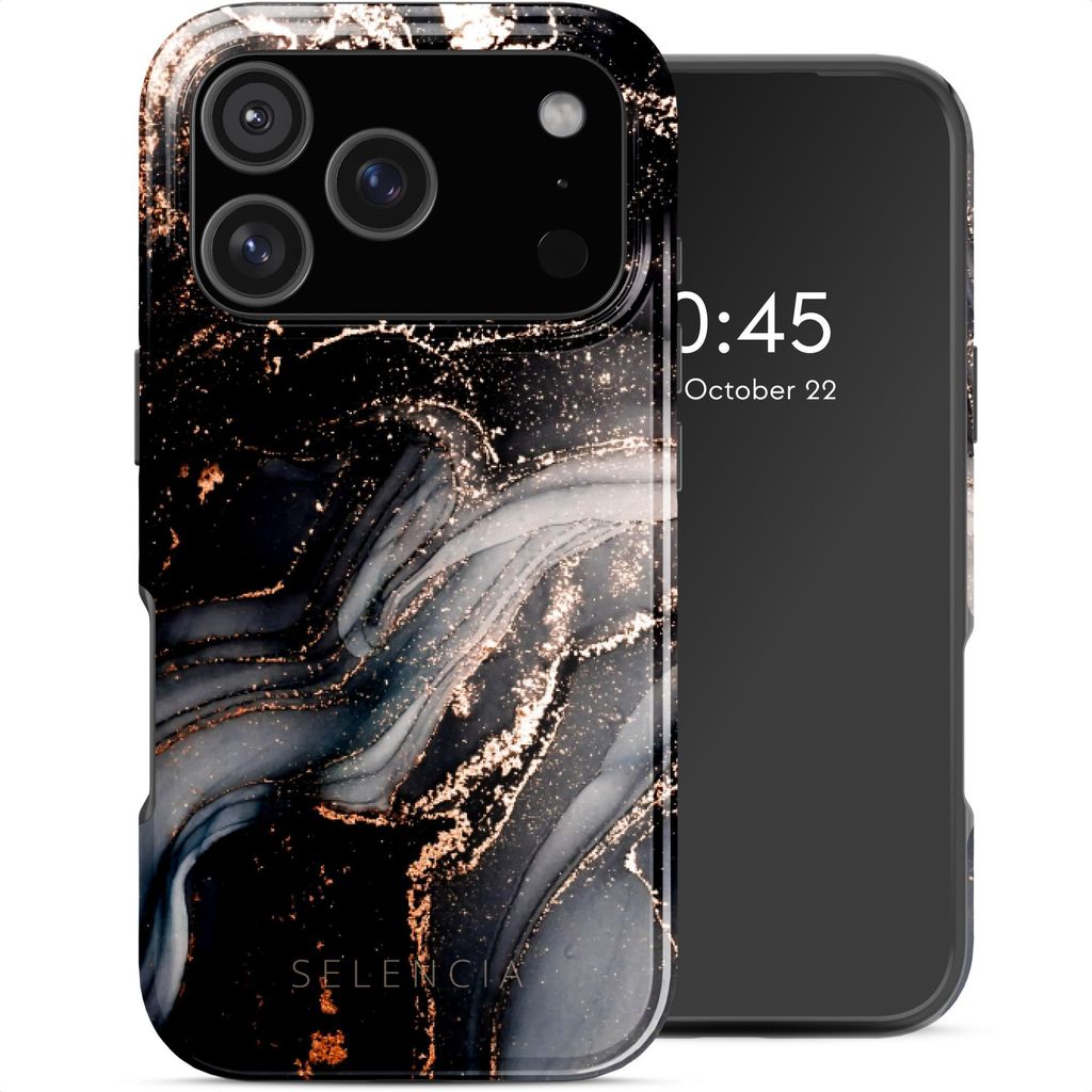 Selencia Vivid Rückabdeckung mit MagSafe iPhone 17 Pro - Chic Marble Black
