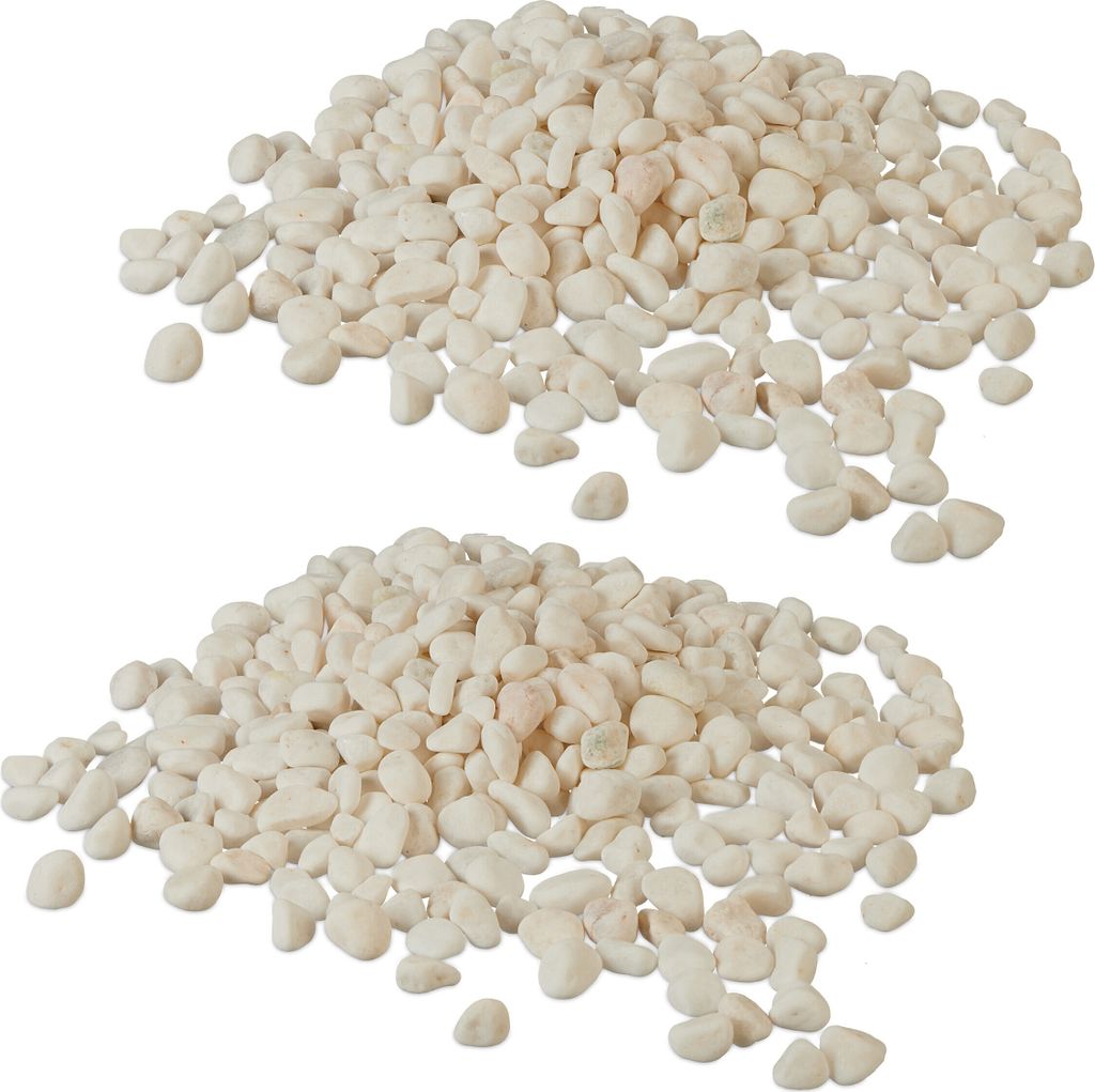 relaxdays 10 kg Marmorkies weiß 5-15 mm Zdjęcie produktu 