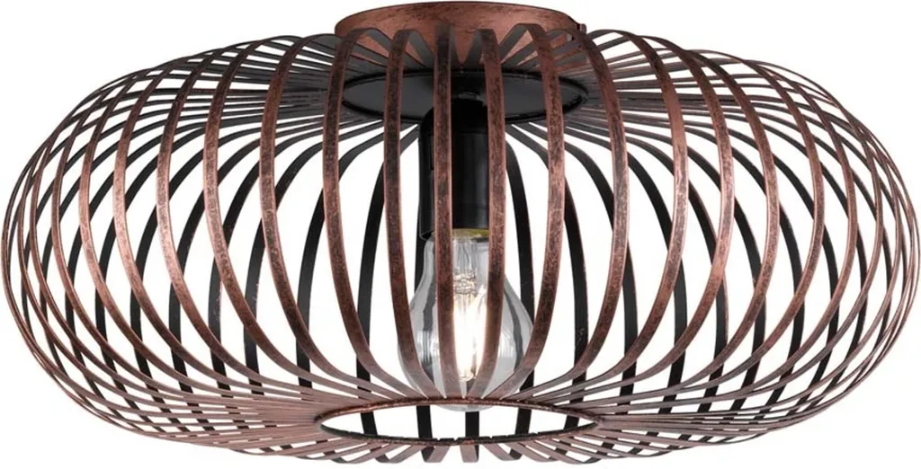 Lampada Soffitto Rame Antico Trio Johann 40cm | Design Moderno Retrò