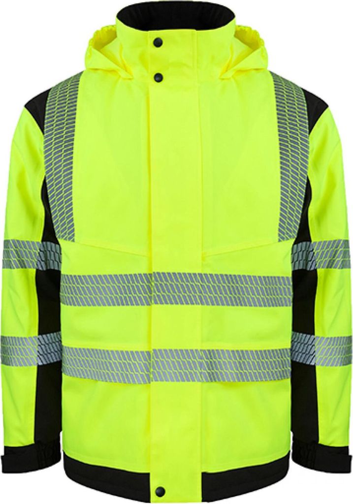 Korntex KXBRSSHRJ | Premium Hi-Vis Broken Reflex Softshell Jacket Copenhagen - Farbe: Signal Yellow/Black - Größe: 3XL