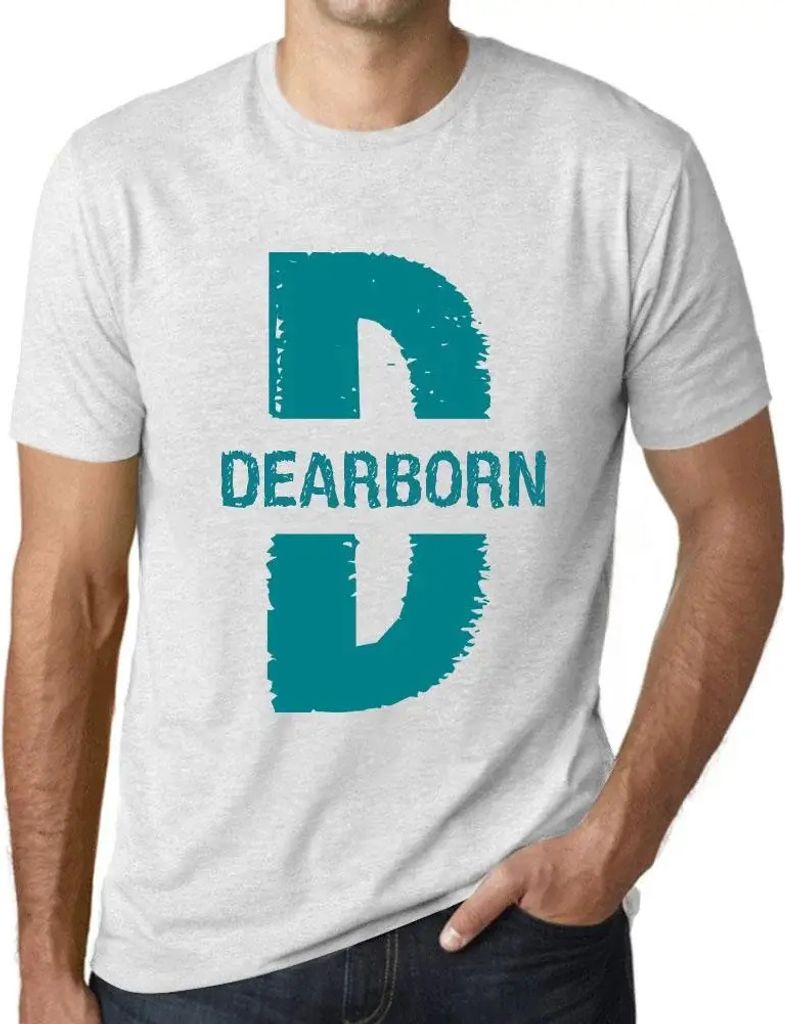 Herren Grafik T-Shirt Dearborn Öko-Verantwortlich Vintage Jahrgang Kurzarm Lustige Druck Geburtstag Geschenk Mann