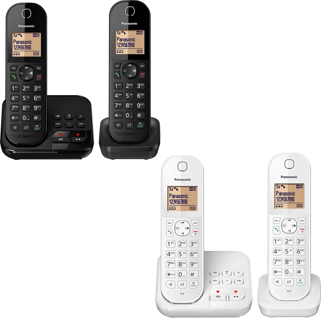 Téléphone sans fil Duo Panasonic KX-TGC422 Répondeur Noir DECT