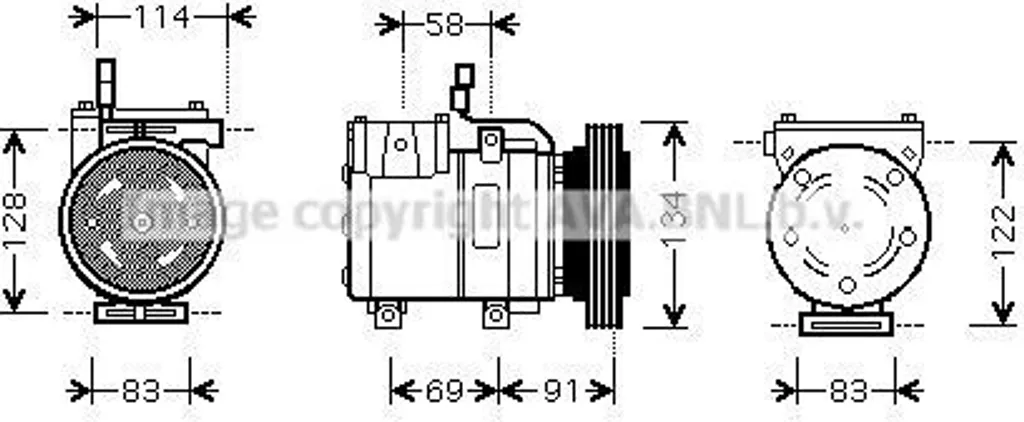Compresseur climatisation pour Getz (TB), réparation froid 977011C250