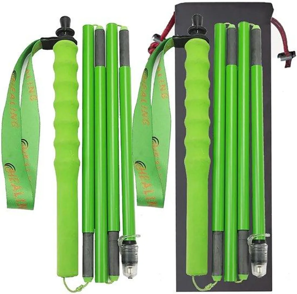 Paire de bâtons de randonnée pliables et légers - Vert Alpin 120 cm