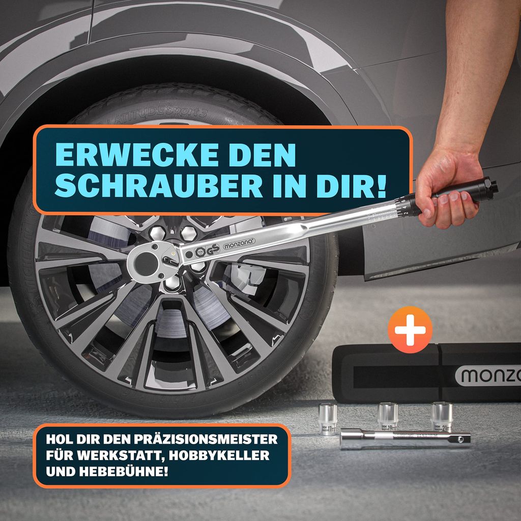 Monzana® Drehmomentschlüssel 6tlg. Set 40-210Nm Süd GS 1/2' Produktbild 2