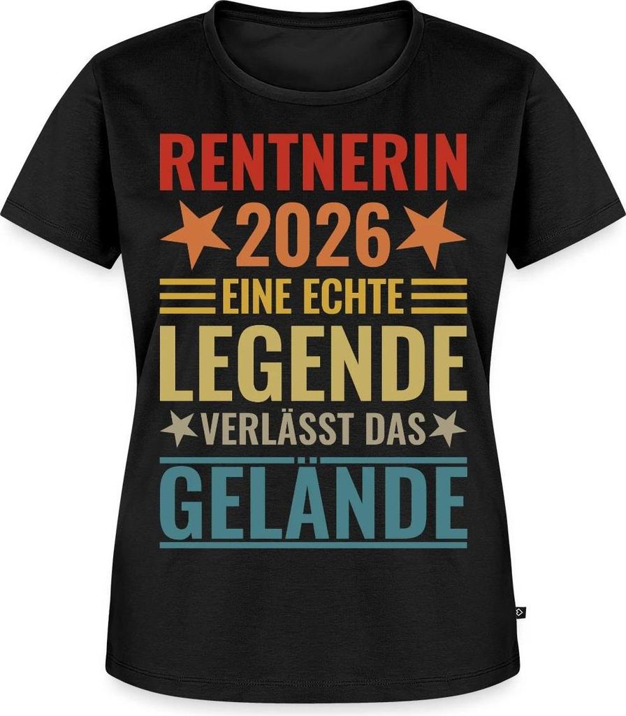 Spreadshirt Rentnerin 2026 Echte Legende verlässt das Gelände Frauen Premium T-Shirt, L, Schwarz
