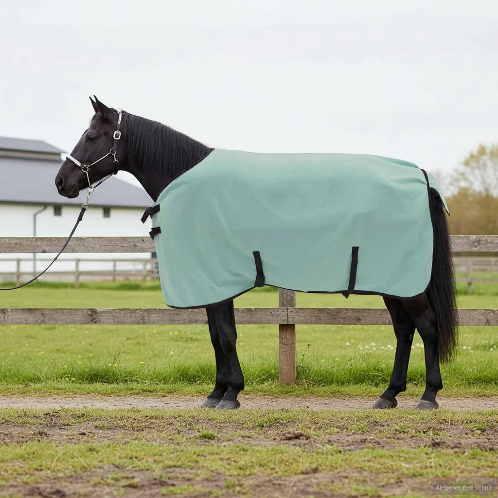 vidaXL Couverture pour cheval vert spécial 95 cm en polyester résistant