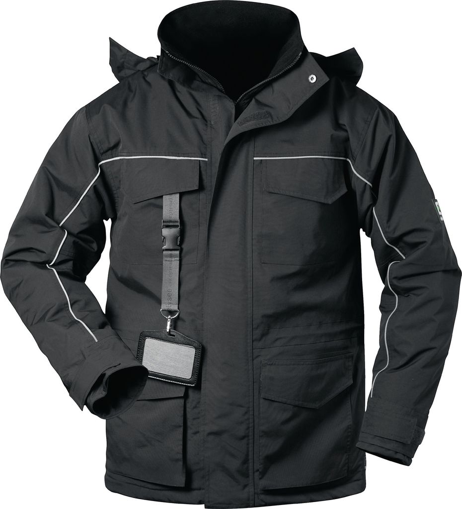 Helmut Feldtmann Parka Jacke Blackpool Größe L schwarz / schwarz 100% Polyamid - 20020