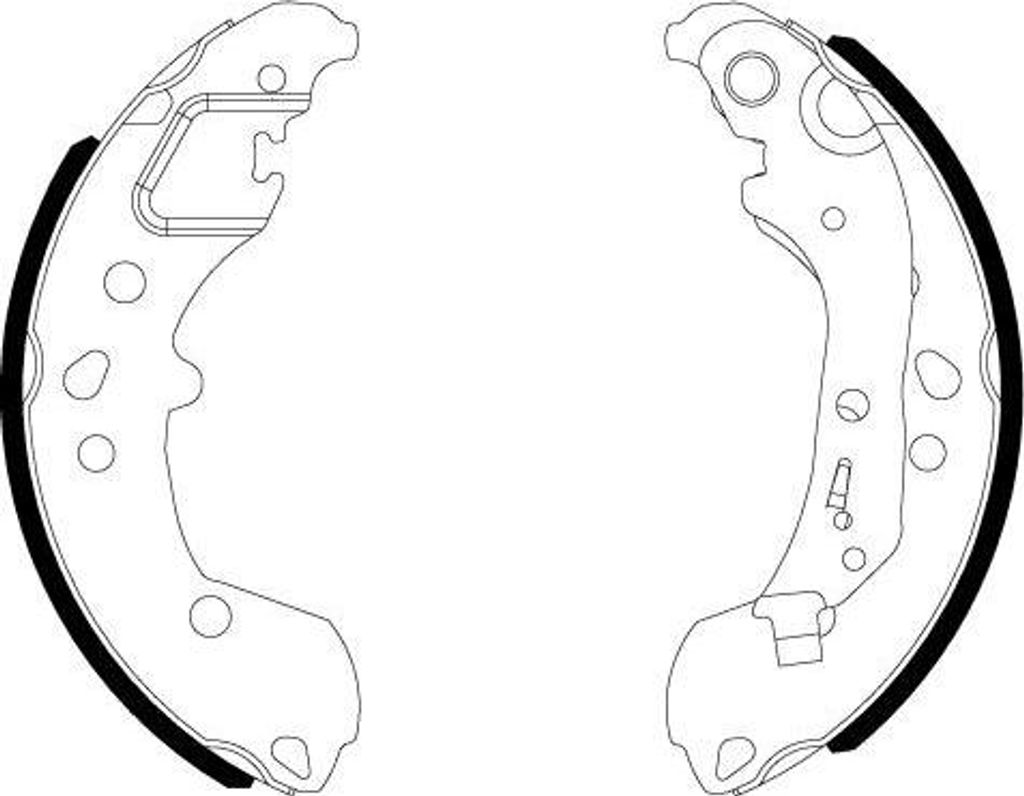 TEXTAR Bremsbackensatz Trommelbremse Hinten für VW POLO (AW1, BZ1) 203mm 91084100