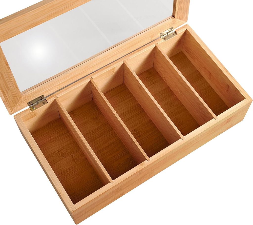 KESPER Teebox Tee-Box mit 5 Fächern aus Bambus 36 x 20 x 9 Produktbild 11