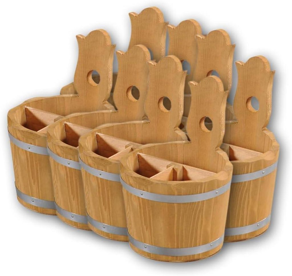 Kesper 69294 -- 8er Set Besteckbehälter aus Holz H=20 D=14 Produktbild 