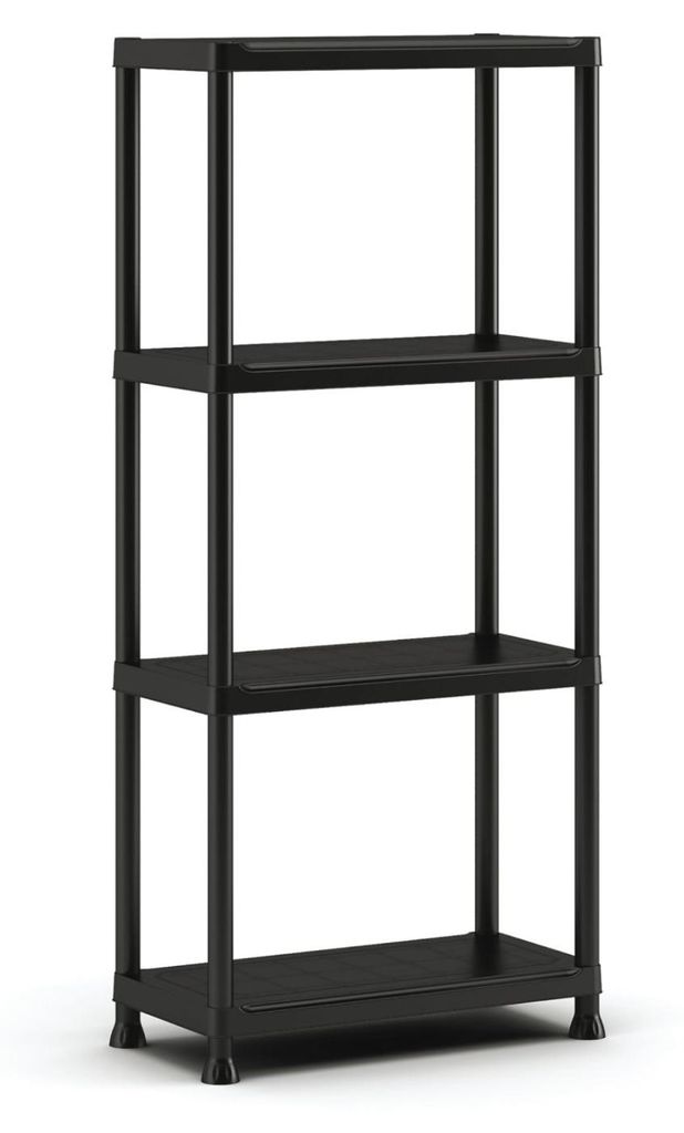 Keter Scaffale In Plastica Plus 4 Ripiani 60x30x135 Cm Nero Immagine del prodotto 