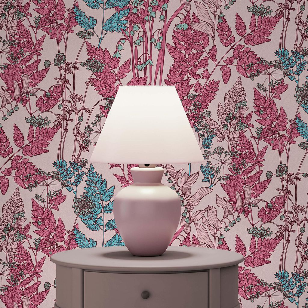 TADESSI Tapete Blumen Valentin M1-No.1437 Vliestapete Rosa Rot Floral Natur Wohnzimmer Schlafzimmer Küche