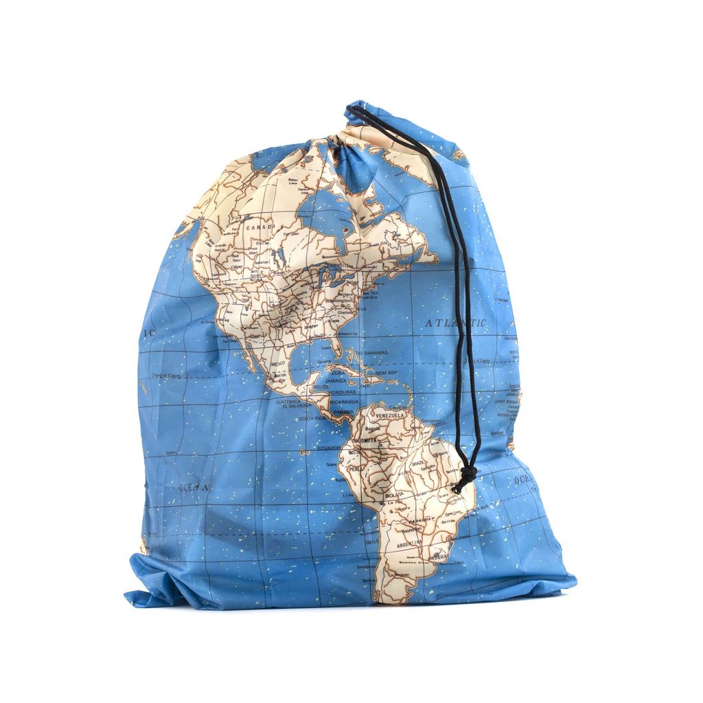 Kikkerland Sacs à linge, Tissu, Bleu 41cm x 56cm capacity Image du produit 