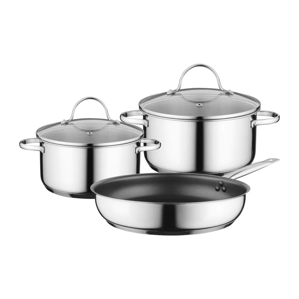 Batteria Pentole Siemens HZ9SE030 3 pz Inox per Piani Induzione