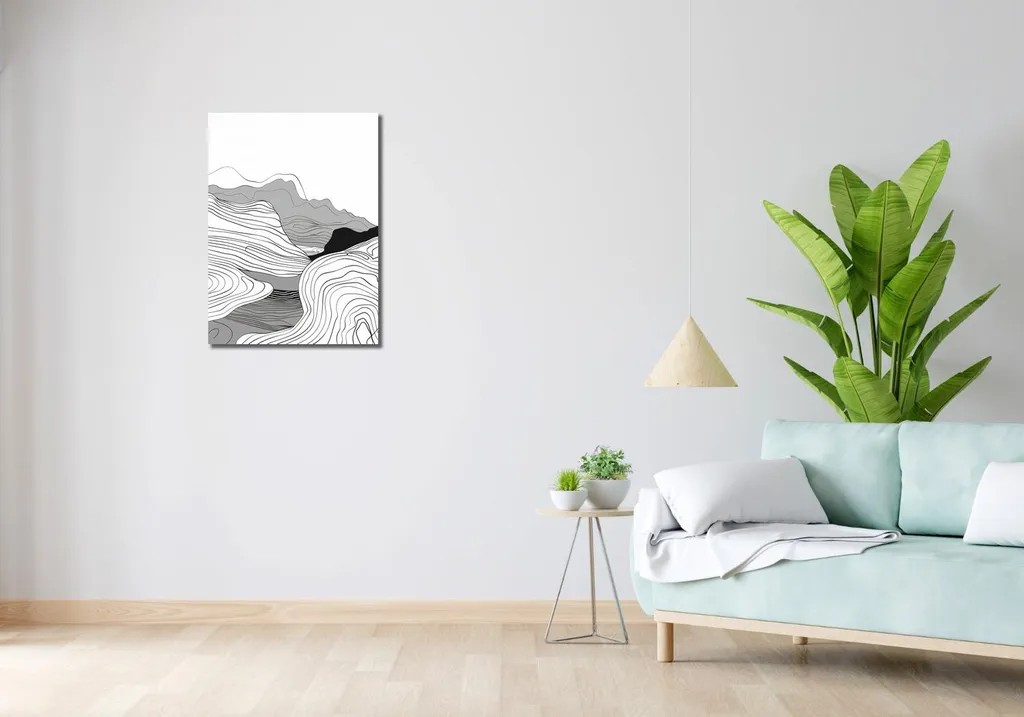Décoration Murale Bureau et Chambre - Image Relevés géométriques 50x70