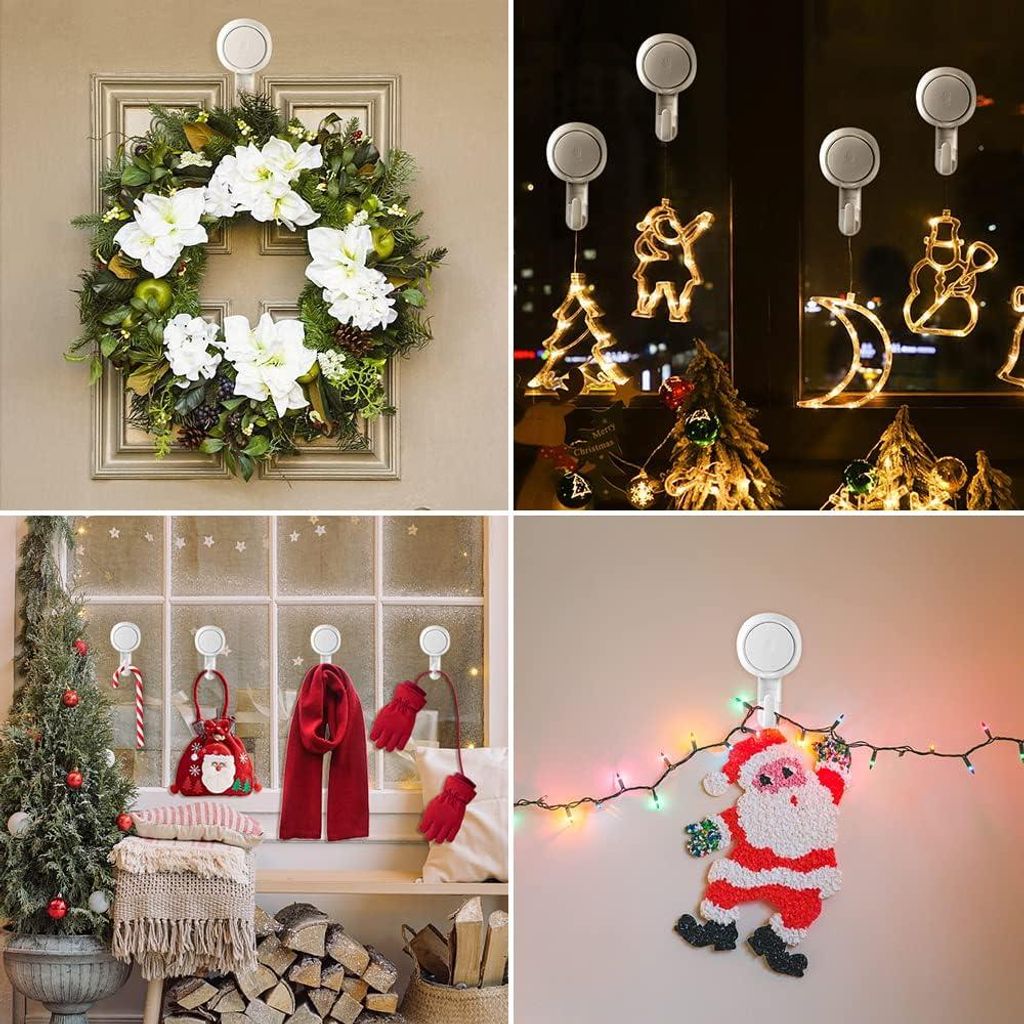 Saugnapfhaken ohne Bohren, 6 Stück Saugnäpfe für Küche, Fenster, Badezimmer, Dusche, Octopus Bionic Sucker Design, vakuum Wandhaken, Handtuchha...