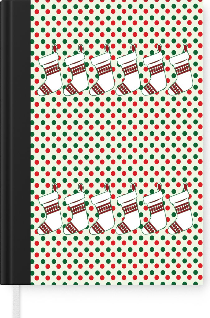 MuchoWow Notizbuch Tagebuch Haushaltsbuch Notebook A5 Weihnachten - Muster - Vintage - Notizblock - Notizheft - Notebook - Schreibblock - Papier