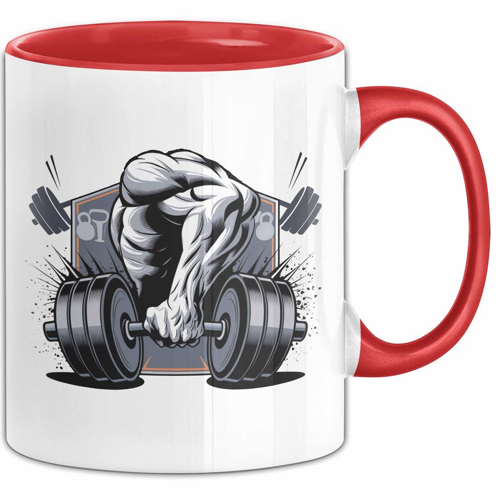Fitness Enthusiast Tasse Geschenkidee für Fitnessliebhaber (Rot)