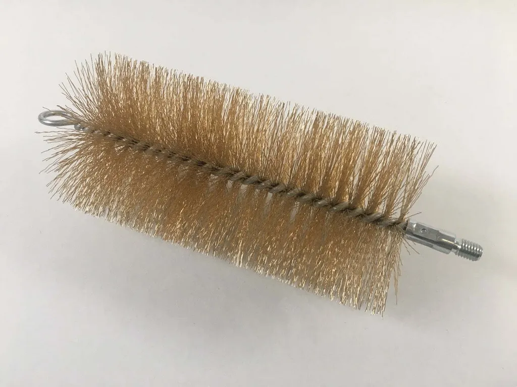 Scovolino 100mm Acciaio Ottonato M10 | Testa Spazzola per Sbavatura