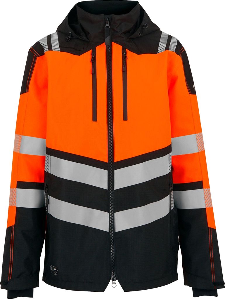 Regatta - "X-PRO Class 2" Jacke, wasserfest hohe Sichtbarkeit für Herren RG11870 (S) (Schwarz/Orange)
