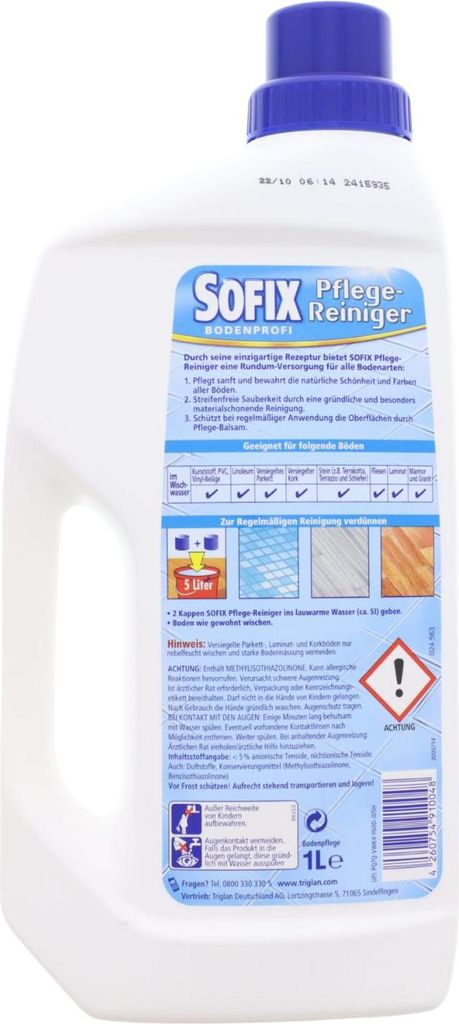 Sofix Bodenprofi Pflege Reiniger 1 Liter für alle Bodenarten