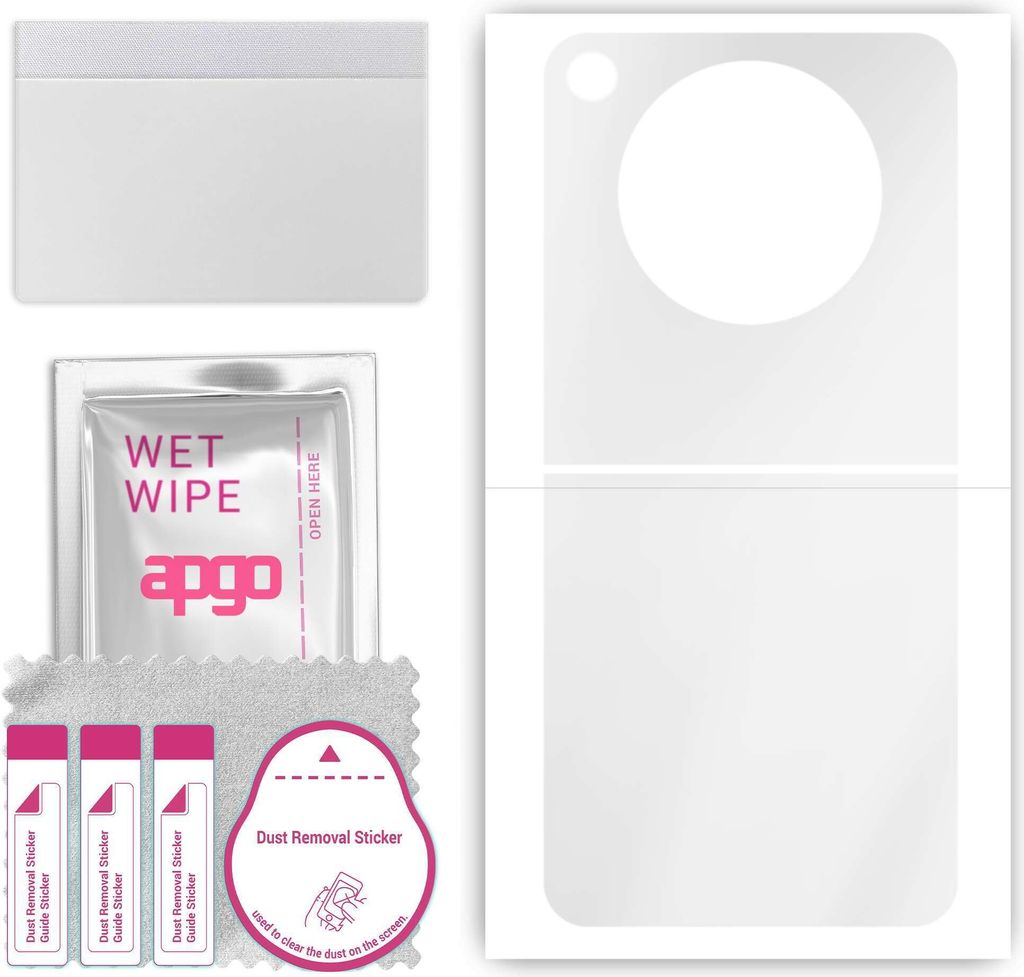 apgo Rückseite Schutzfolie, klar, kompatibel mit ZTE Libero Flip, Hinten Hydrogel-Displayschutzfolie mit Positionierhilfe, kratzfest, einfache Mon...