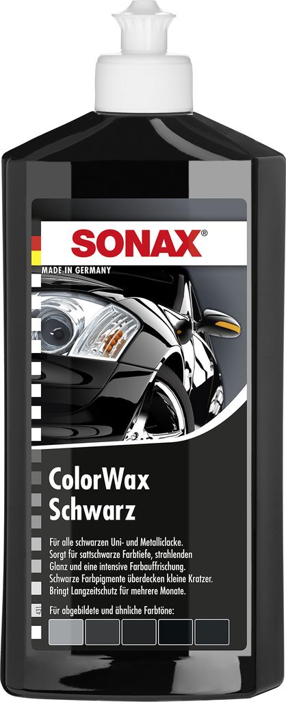 Sonax ColorWax schwarz 500 Milliliter Dose Reifen Produktbild 