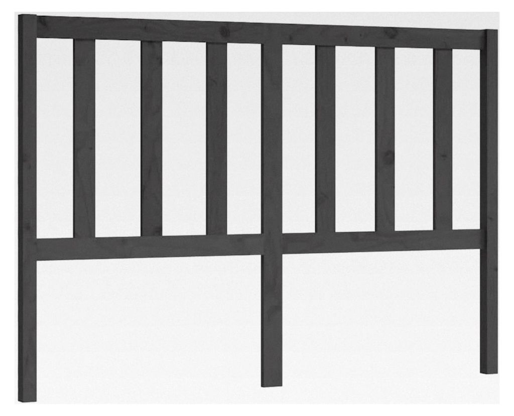 Bettkopfteil Grau 141x4x100 cm aus massivem Kiefernholz