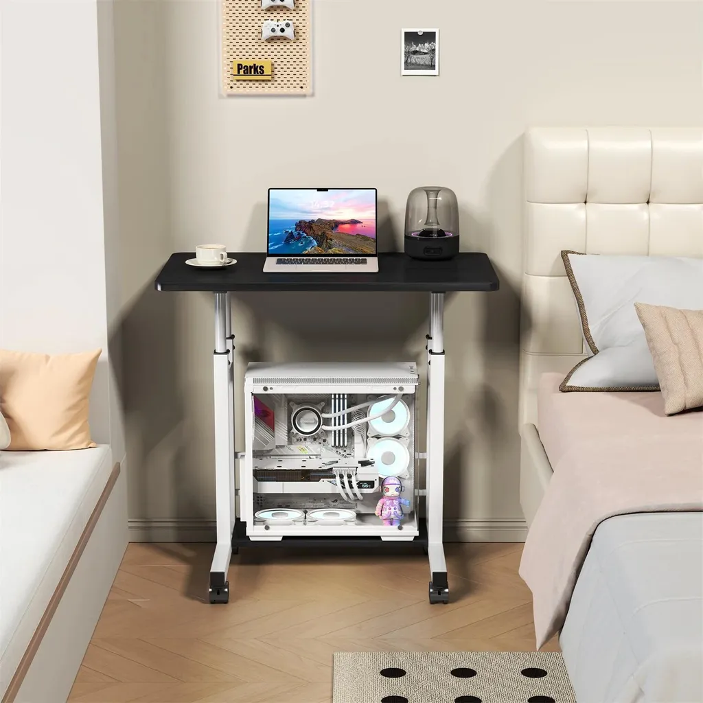 Table pour ordinateur portable à hauteur réglable et plateau 80x40 cm
