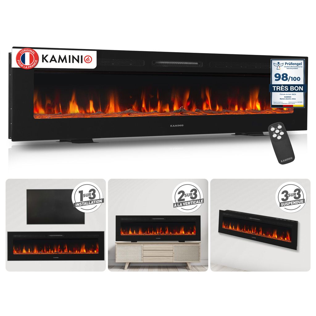 Cheminée électrique KAMINIO MARLON - Cheminée électrique 3 Image du produit  Image générée par une IA