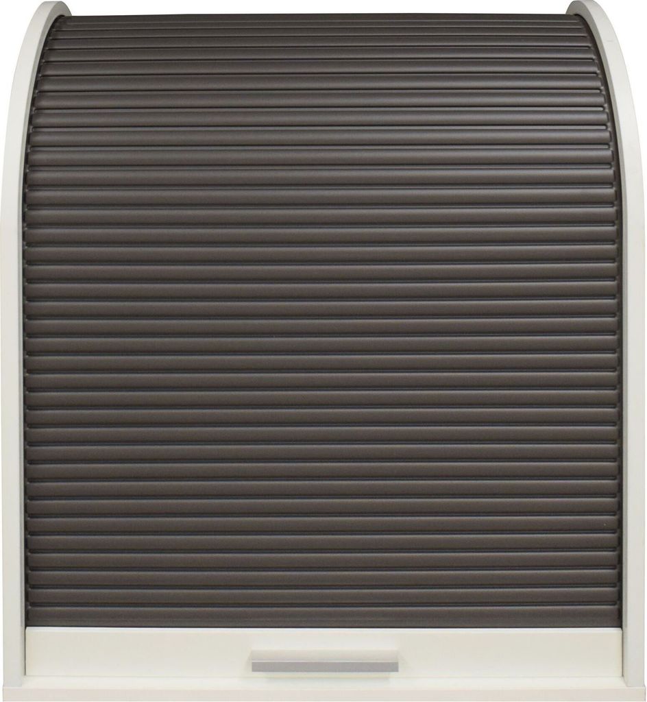 Jalousieschrank Eada 69 x 44 x 85 Rollladenschrank Weiß Matt Lack/Graphit 15136