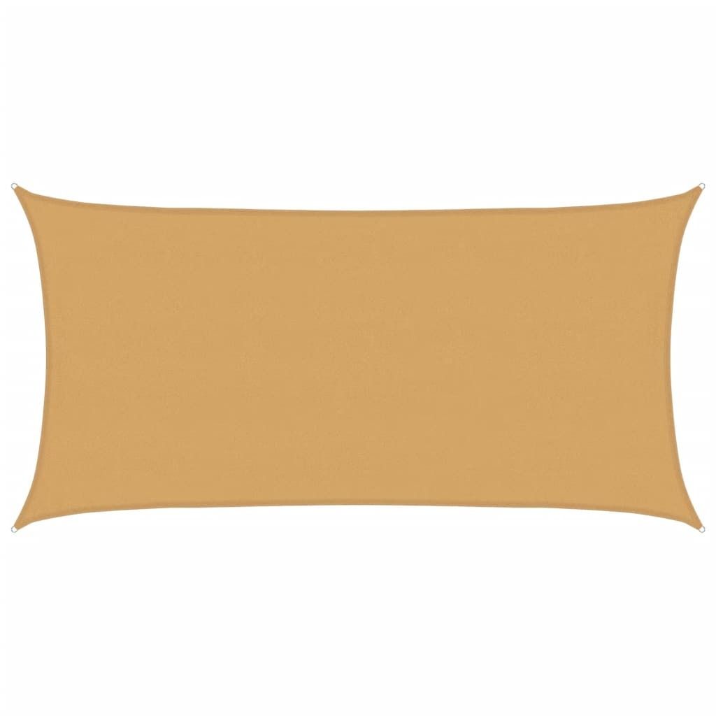 Sonnensegel 160 g/m² Rechteckig Sandfarben 4x7 m HDPE