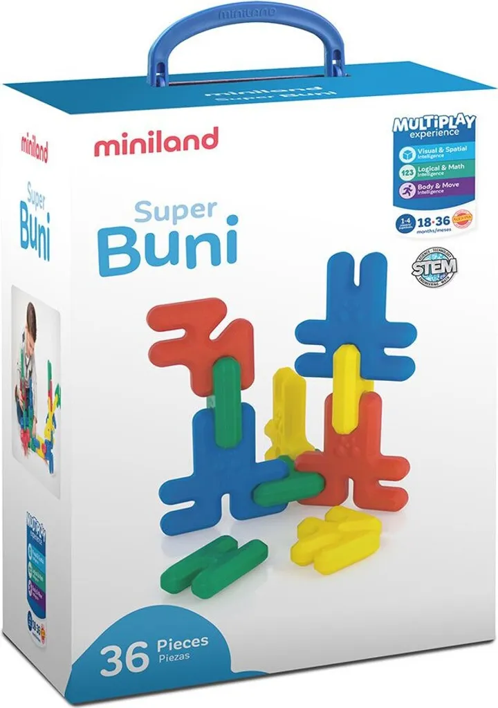 Coffret Construction Miniland Buni 36 Pièces pour Éveil des Petits - 7