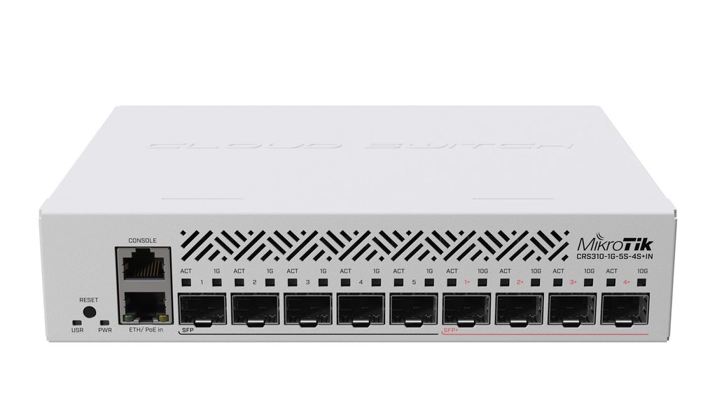 MikroTik CRS310-1G-5S-4S+IN - Switch - L3 - 5 x Gigabit SFP + 4 x 10 Gigabit SFP+ + 1 x 10/100/1000