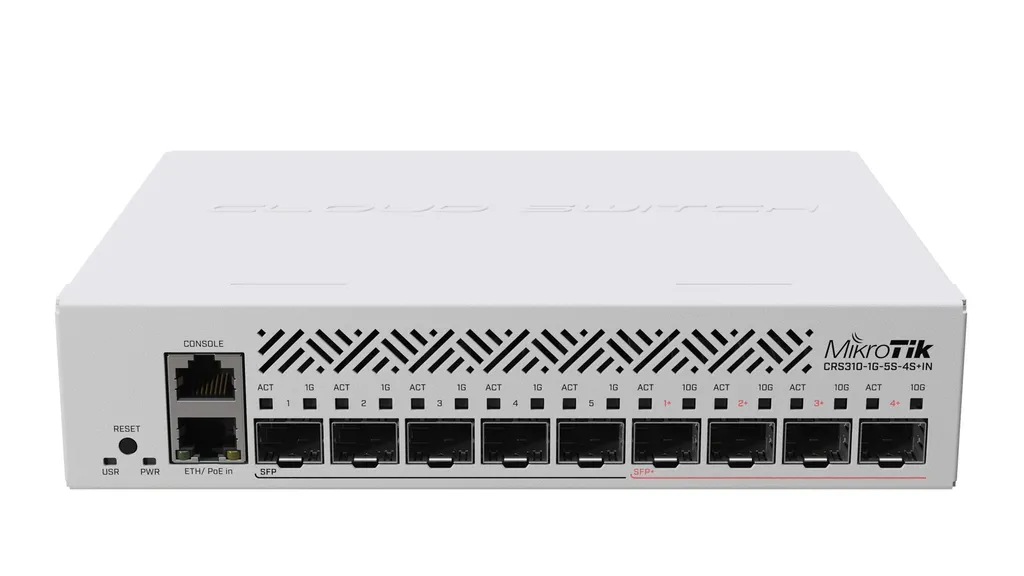 Switch MikroTik CRS310 fini les goulots d'étranglement avec 4 ports 10G