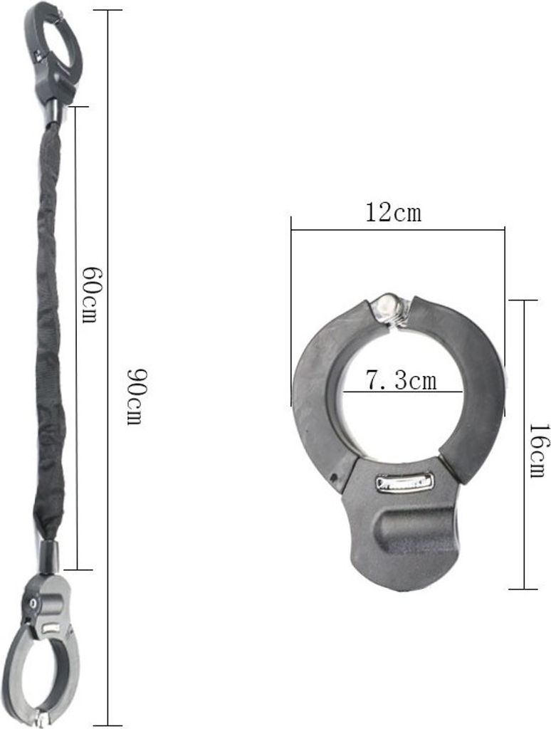 Handschellen-Schloss mit Schlüssel für Hitway H5, H3, H9